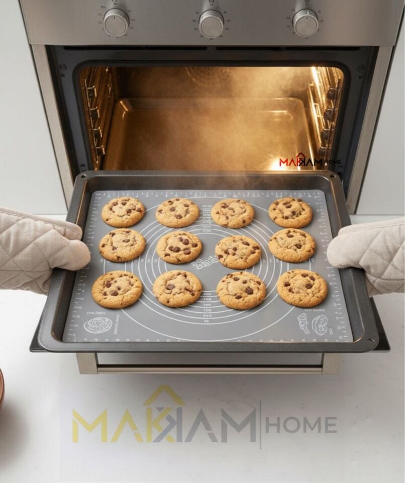 Büyük Boy Silikon Hamur Açma Matı Büyük Ölçü (45x65) Yapışmaz Hamur Açma Zemini