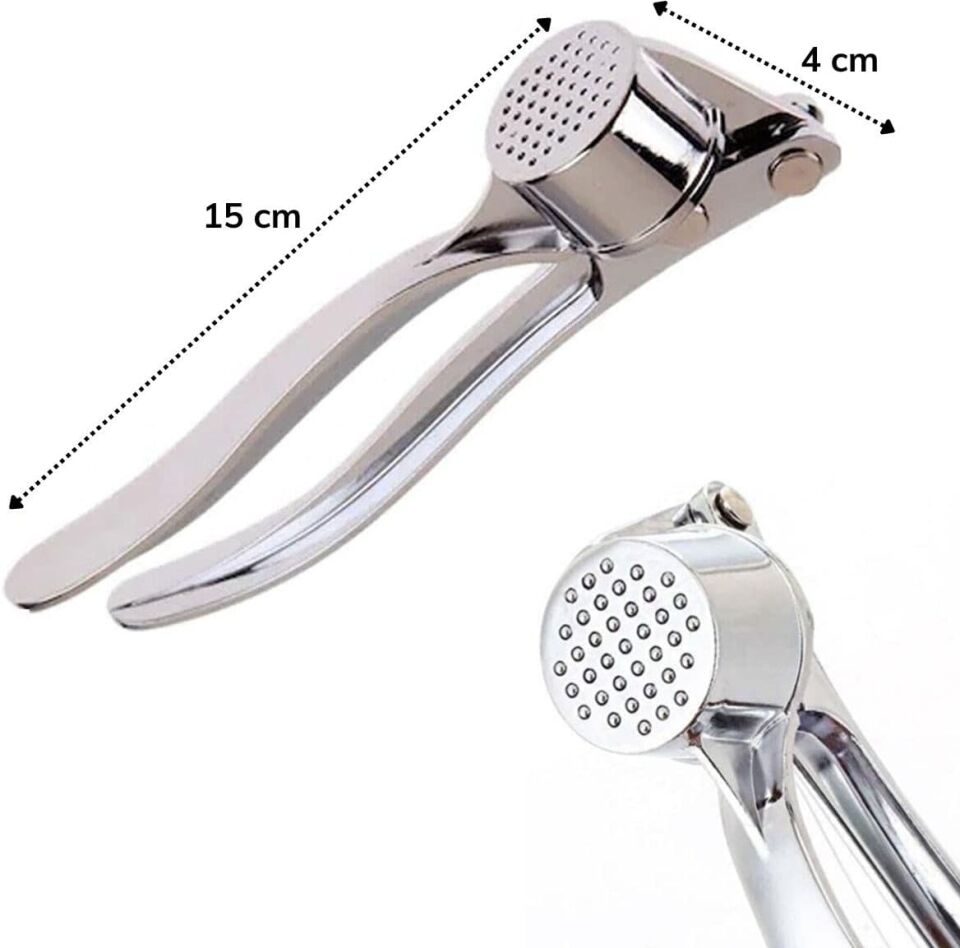 Paslanmaz Sarımsak Ezeceği Çelik Sarımsak Presi Hazneli Manuel Ezici