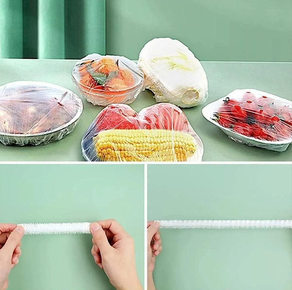 100 Adet Pratik Tazeliği Koruyan Tencere Ve Tabak Bonesi