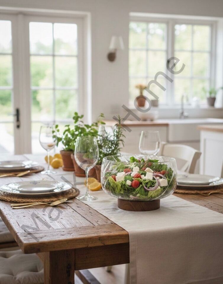 Ahşap Ayaklı Akasya Kapaklı Cam Sunumluk