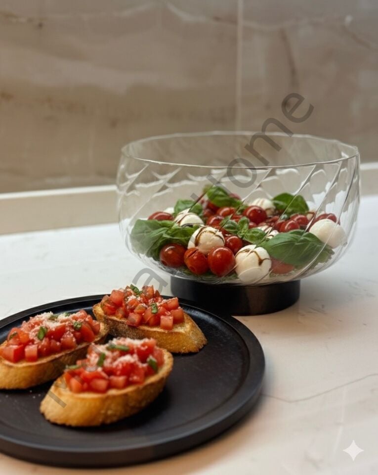 Ahşap Ayaklı Akasya Kapaklı Cam Sunumluk