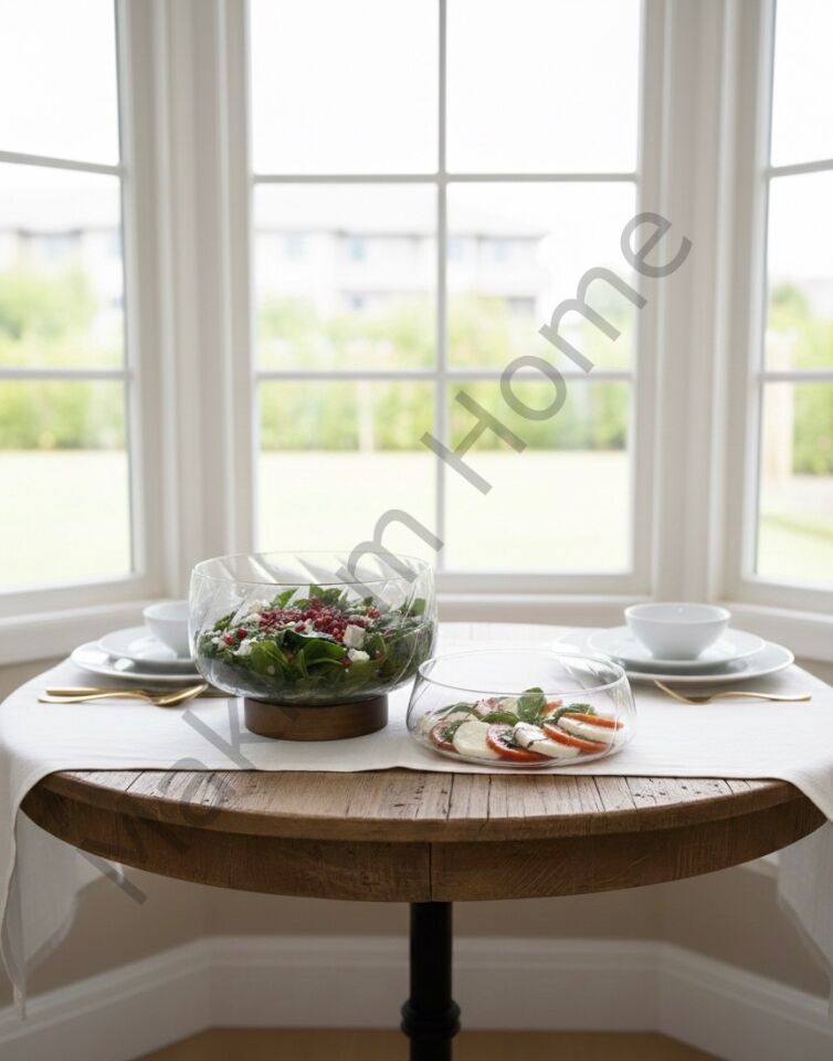 Akasya Kapaklı Cam Sunumluk