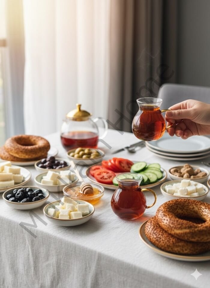 Altın Kulplu Borosilikat Çay Bardağı