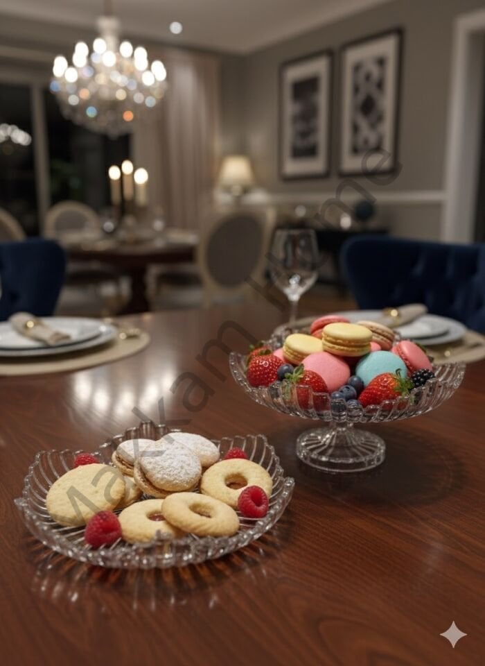 Elmas Kesim Cam Sunum Tabağı