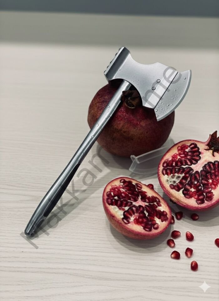 Makkam Home Profesyonel Paslanmaz Çelik Çift Taraflı Mutfak Baltası