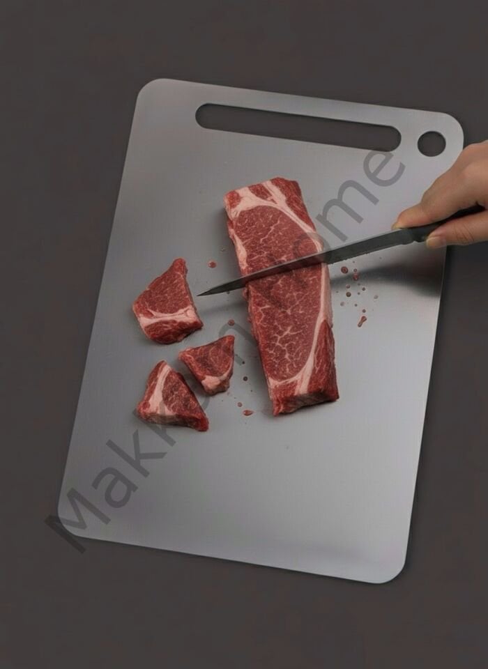Paslanmaz Çelik Lüks Kesme Tahtası