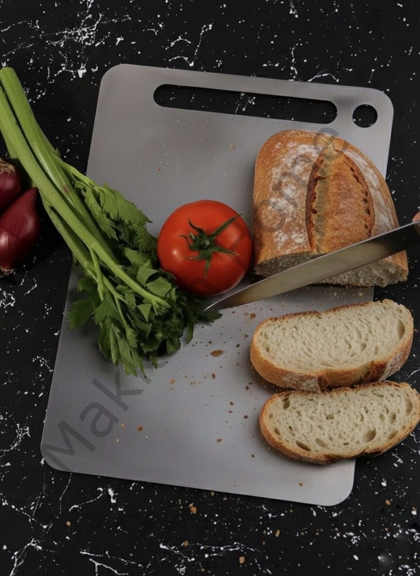 Paslanmaz Çelik Lüks Kesme Tahtası