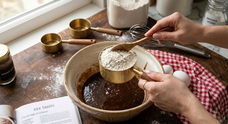 Premium Altın & Ahşap 4'lü Ölçü Kabı Seti